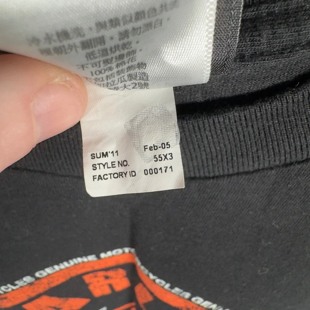 Vintage Harley Davidson‎ Chicago Windy City #1 Dad Shirt Black 2XL Feb 2005 55X3
